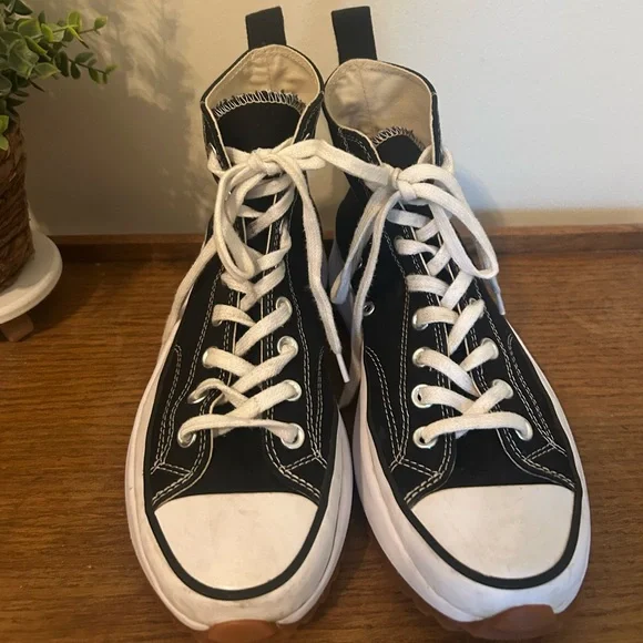 Converse Run Star Hike Platform Canvas Unisex High Top Black Size 9.5 Women 8 Me - Picture 4 of 7
